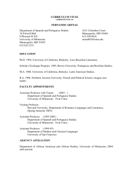 Curriculum Vitae - Find Faculty Experts : College of Liberal Arts : U