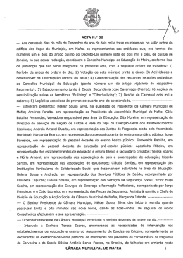 Ata n.º 36/2013 - Câmara Municipal de Mafra