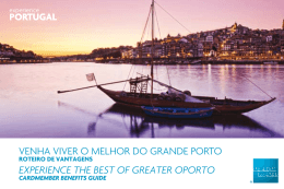 VENHA VIVER O MELHOR DO GRANDE PORTO EXPERIENCE