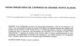FAUNA PARASIT&Aacute;RIA DE CAPRINOS NA GRANDE PORTO