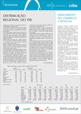 Economia DISTRIBUI&Ccedil;&Atilde;O REGIONAL DO PIB