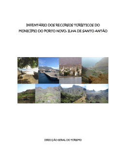 Invent&aacute;rio dos Recursos Tur&iacute;sticos doMunic&iacute;pio do Porto Novo, ilha