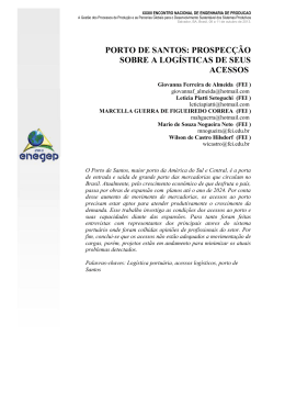 porto de santos: prospec&ccedil;&atilde;o sobre a log&iacute;sticas de seus acessos