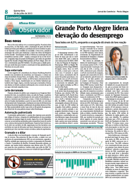 Grande Porto Alegre lidera eleva&ccedil;&atilde;o do desemprego