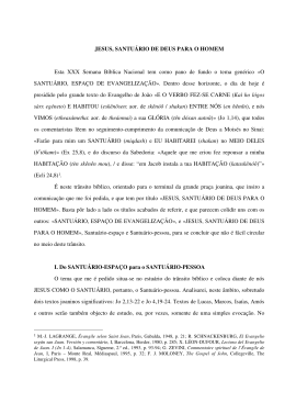 JESUS, SANTU&Aacute;RIO DE DEUS PARA O HOMEM Esta XXX