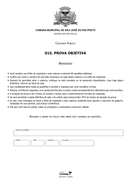 Prova de Português com Gabarito