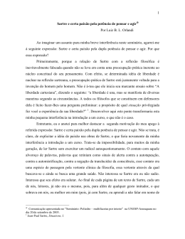 1 Sartre e certa paix&atilde;o pela pot&ecirc;ncia de pensar e agir Por - PUC-SP