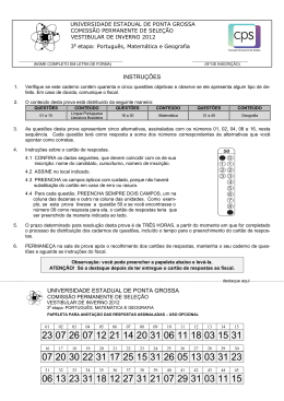 Prova Vocacionada - POR MAT GEO - CPS