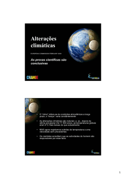 Factos das alterações climáticas