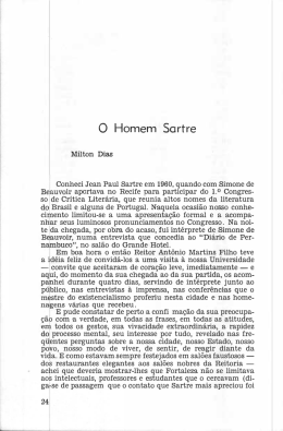 O Homem Sartre- M&iacute;lton Dias - Academia Cearense de Letras