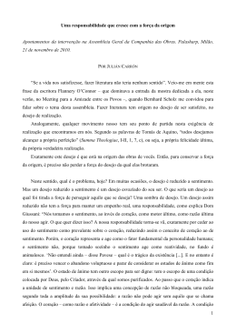 1 Uma responsabilidade que cresce com a força da