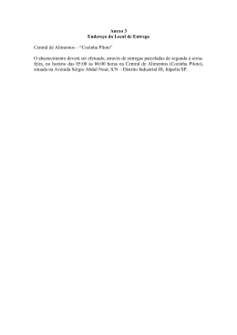 Anexo III - Local de Entrega