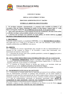 Edital Licitatório nº 07/2014