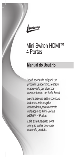 Mini Switch HDMI™ 4 Portas