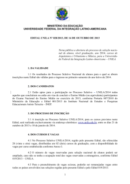 Audi&ecirc;ncia P&uacute;blica &ndash; Universidade Federal da Integra&ccedil;&atilde;o Latino