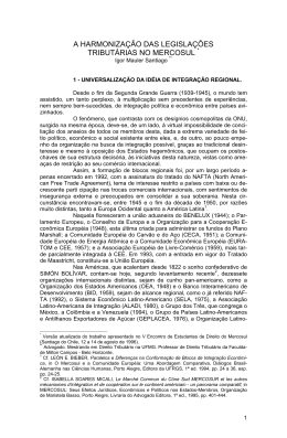 a harmoniza&ccedil;&atilde;o das legisla&ccedil;&otilde;es tribut&aacute;rias no mercosul_ims