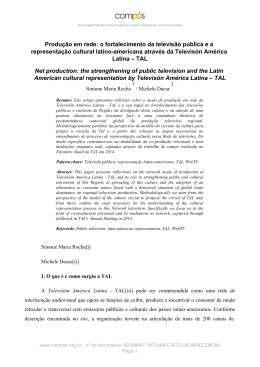 Produ&ccedil;&atilde;o em rede: o fortalecimento da televis&atilde;o p&uacute;blica