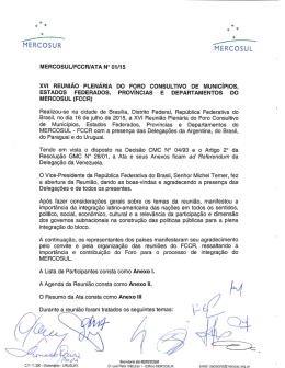 XVI Reunião Plenária