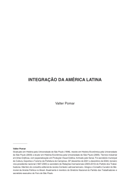 A integração da América Latina - Valter Pomar