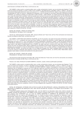 de de Sumar&eacute;, do Estado de S&atilde;o Paulo, na forma