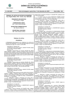 diário da justiça eletrônico - Tribunal de Justiça de Rondônia