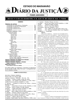di&aacute;rio da justi&ccedil;a - Portal do Poder Judici&aacute;rio do Estado do Maranh&atilde;o