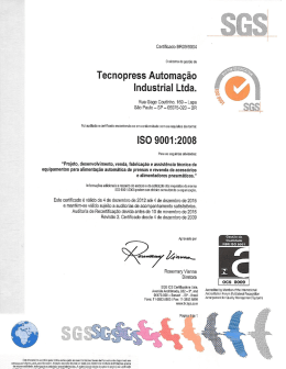 Tecnopress Automa&ccedil;&atilde;o Industrial Ltda.