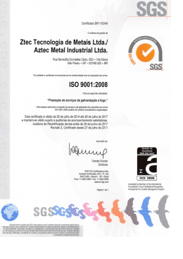 Ztec Tecnologia de Metais Ltda./ Aztec Metal Industrial Ltda.