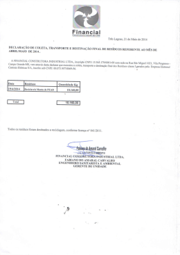 Declara&ccedil;&atilde;o Mat. Recicl&aacute;vel &ndash; PEAD