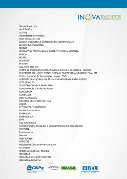 3M do Brasil Ltda Abril Gr&aacute;fica ALTAVE AprendaNet Inform&aacute;tica