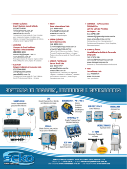 &bull; INSERT QU&Iacute;MICA Insert Qu&iacute;mica Industrial Ltda