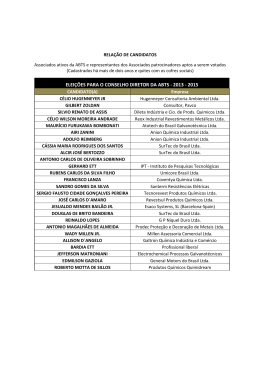 ELEI&Ccedil;&Otilde;ES PARA O CONSELHO DIRETOR DA ABTS - 2013
