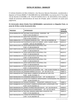 Edital de Notifica&ccedil;&atilde;o 20 - Ibama SP 09-05-2014