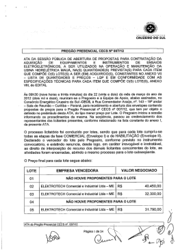 Impress&atilde;o de fax em p&aacute;gina inteira - Cons&oacute;rcio Energ&eacute;tico Cruzeiro