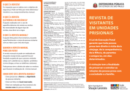 REVISTA DE VISITANTES EM UNIDADES PRISIONAIS
