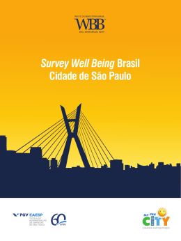 Survey Well Being Brasil Cidade de São Paulo