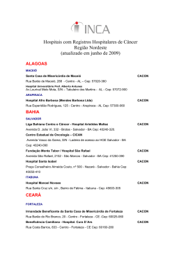 (Hospitais com Registros Hospitalares de C&acirc;ncer