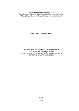 Universidade de Pernambuco – UPE Faculdade de Ciências da