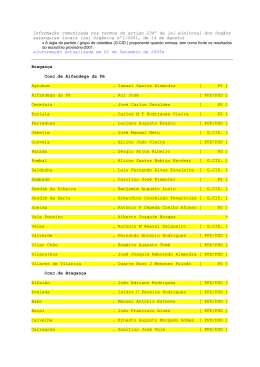 Informa&ccedil;&atilde;o comunicada nos termos do artigo 234&ordm; da lei eleitoral
