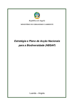 Estrat&eacute;gia e Plano de Ac&ccedil;&atilde;o Nacionais para a Biodiversidade
