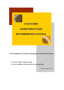 Invent\`e1rio Georeferenciado do Patrim\`f3nio Cultural