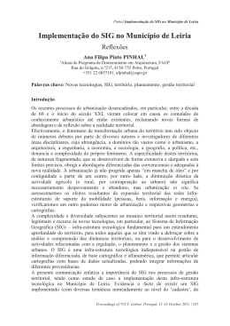 Implementa&ccedil;&atilde;o do SIG no Munic&iacute;pio de Leiria