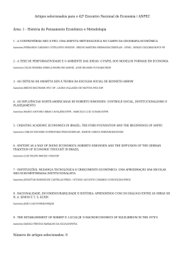 Artigos selecionados para o 42&ordm; Encontro Nacional de