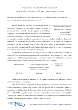 Leia agora o primeiro artigo. - Engenharia de Menu, Engenharia de