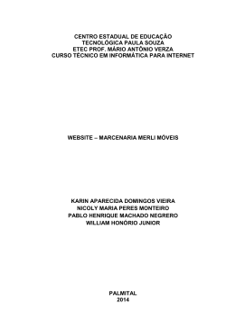 website &ndash; marcenaria merli m&oacute;veis - Etec "Prof. M&aacute;rio Ant&ocirc;nio Verza"