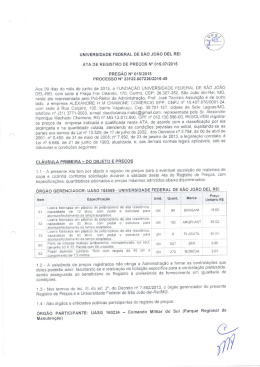 JO&Atilde;O DEL REI ATA DE REGISTRO DE PRE&Ccedil;OS iiio
