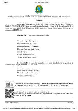 EDITAL - Justi&ccedil;a Federal do Rio Grande do Sul