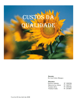 4 - Custos da Qualidade