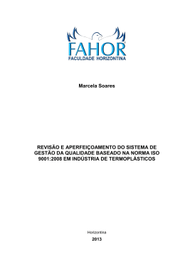 revisão e aperfeiçoamento do sistema de gestão da