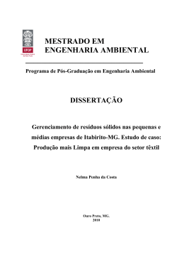 Programa de Pós-Graduação em Engenharia Ambiental
